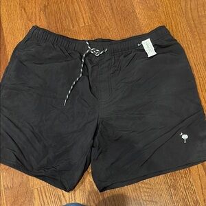 NWT Mens Black St Johns Bay Swim Shorts. Size XL elastic band draw string waist